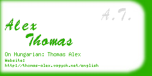 alex thomas business card